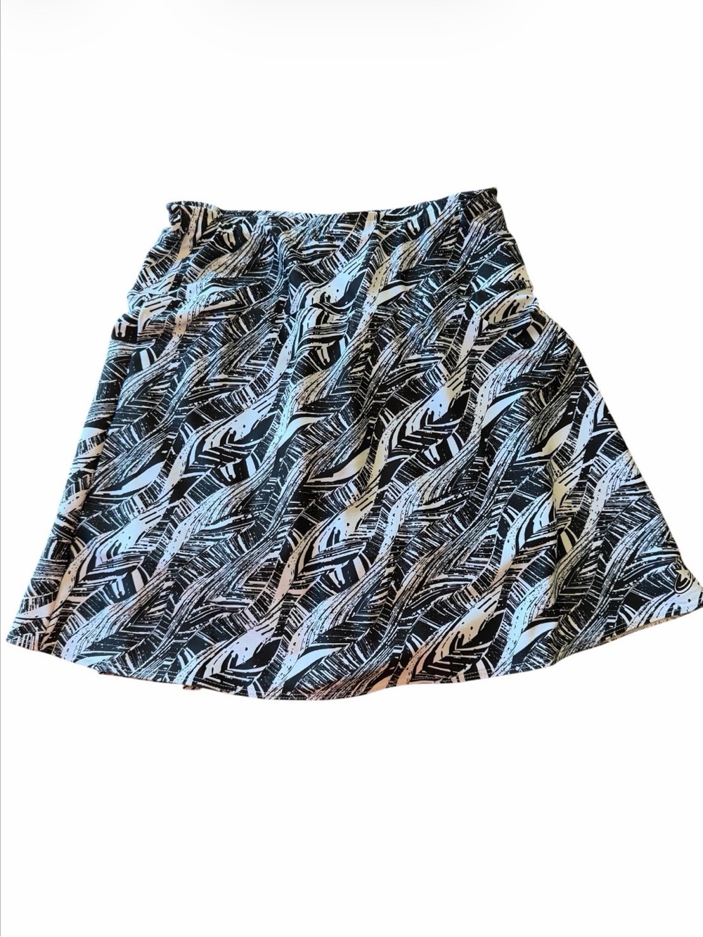 Star Born Skirts Black White Print Athletic Skirt Built in Shorts Size S